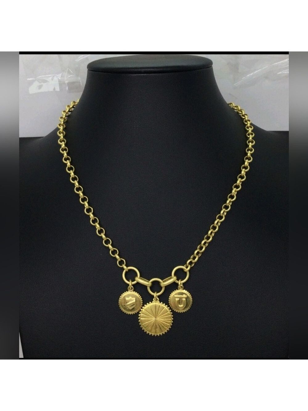 Madewell Goldtone Good Luck Charm Necklace 16"